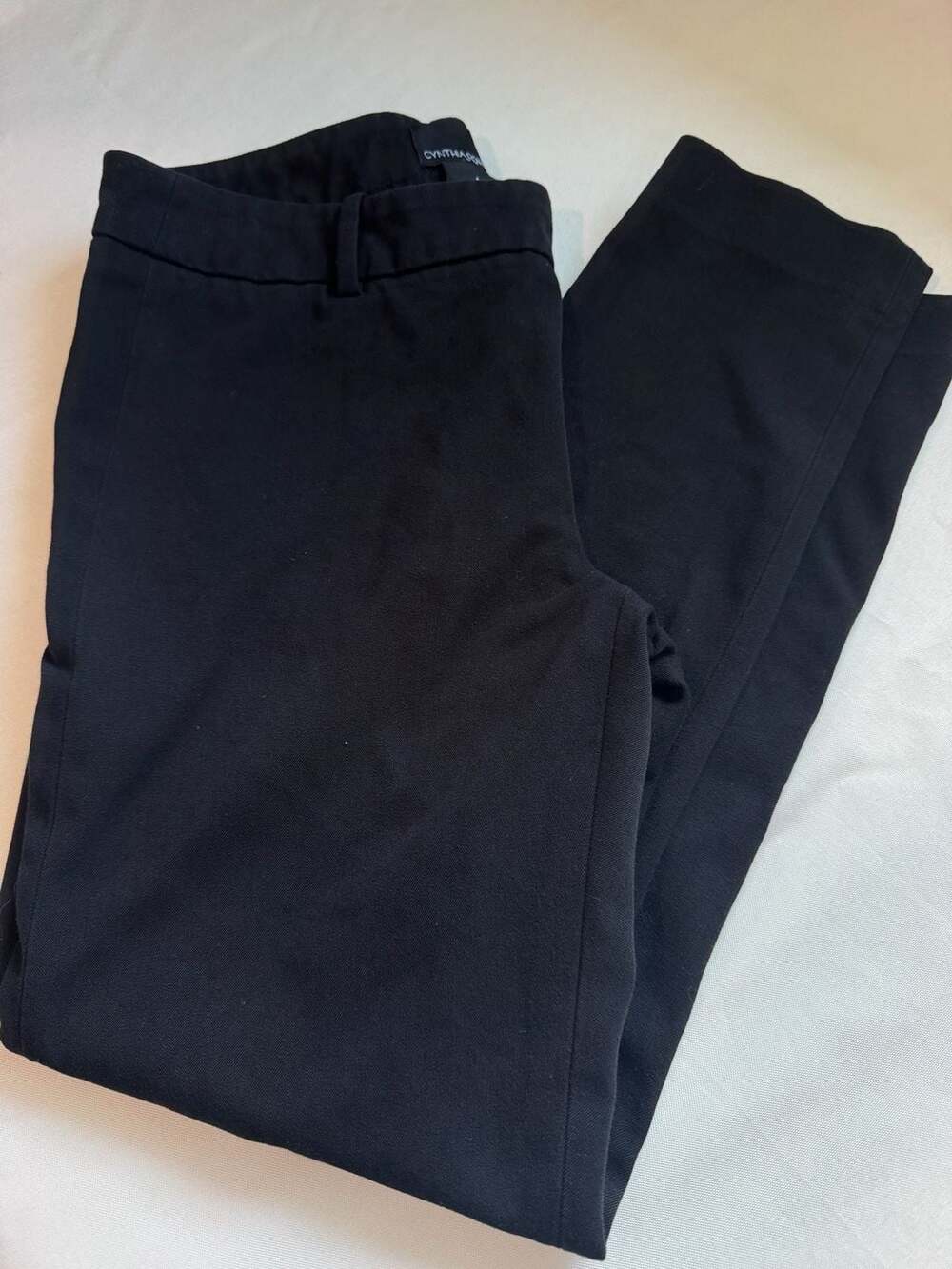 Black Tailored Straight Leg Trousers Office Siren Minimalist Workwear Women’s 6